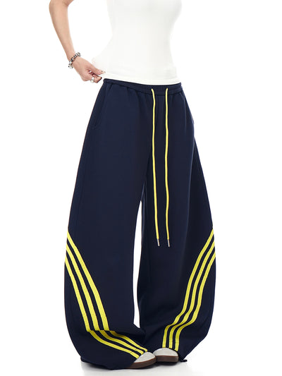 Pantalones de Chándal Cortos Retro a Rayas con Bloques de Color para Mujer - Image 24