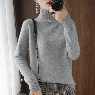 Suéter Cuello Alto Mujer - Pullover Liso y Versátil - Image 7