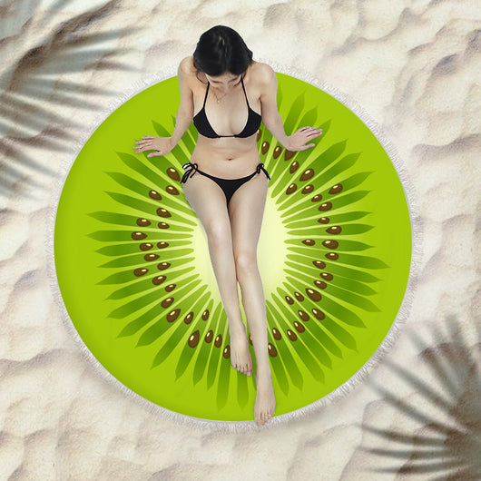 Toalla Redonda de Playa con Flecos Premium - Image 29