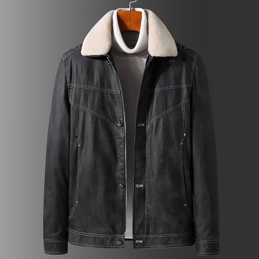 Chaqueta de Mezclilla con Cuello de Solapa