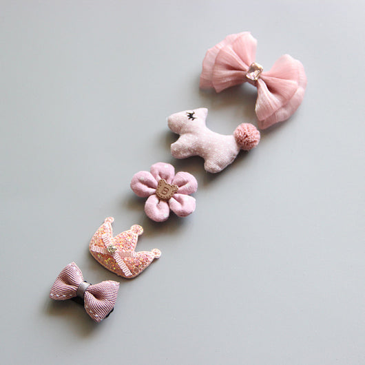 Set de 5 Diademas Princesa para Bebé con Horquillas Decorativas - Image 27