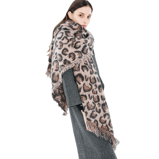Bufanda de Cachemira Imitación con Estampado Animal Leopardo - Image 3