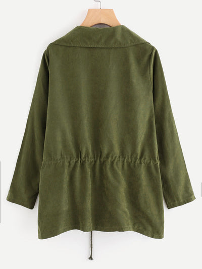 Chaqueta Cortavientos Casual con Solapa y Bolsillos - Image 5