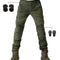Pantalones Vaqueros Verde Militar con Detalle Locomotora