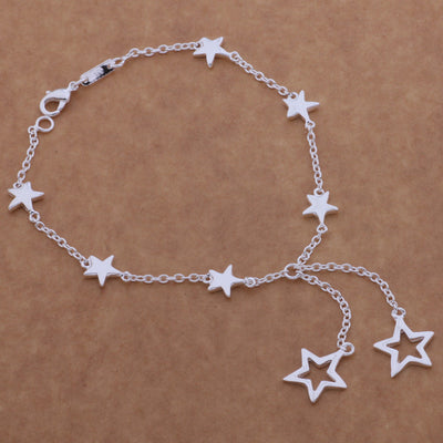 Conjunto de Joyería Plateada: Pulsera, Collar y Aretes Estrella - Image 21