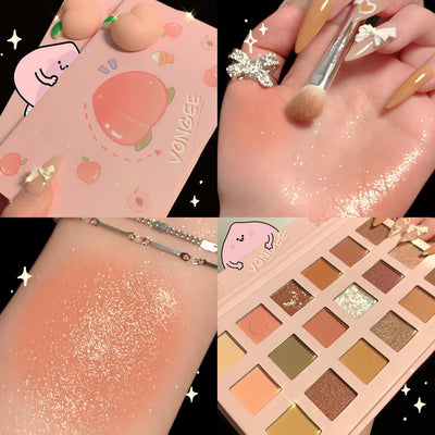 Paleta de Sombras Melocotón Tonos Tierra Mate y Brillante para Principiantes - Image 5