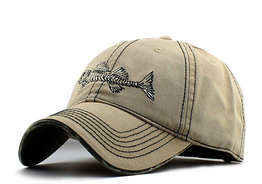 Gorra de Béisbol Hip-hop con Bordado de Espina de Pescado