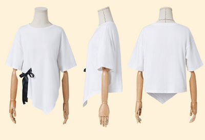 Camiseta Básica Suelta de Manga Corta en Color Liso - Image 5