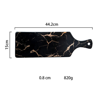 Bandeja de Cerámica Irregular Mármol y Oro - Lujo Minimalista - Image 16