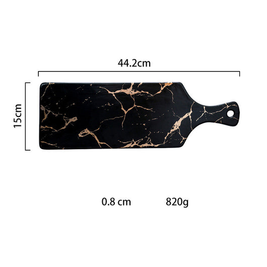 Bandeja de Cerámica Irregular Mármol y Oro - Lujo Minimalista - Image 16