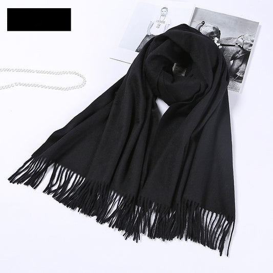 Bufanda de Lana Pura Gruesa para Invierno - Chal Elegante para Mujer