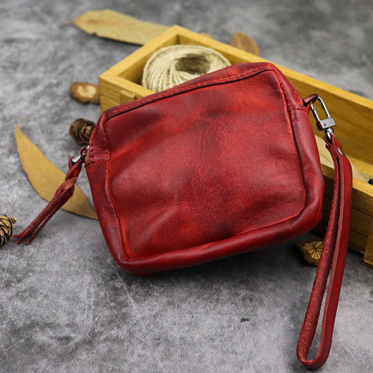 Bolso Portátil de Cuero Teñido Artesanal - Cartera Multifuncional para Mujer - Image 5