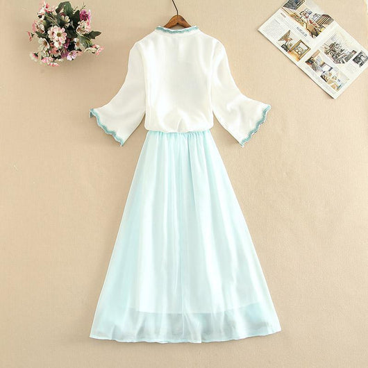 Traje Hanfu Modificado de Dos Piezas Estilo Hada para Mujer - Image 14