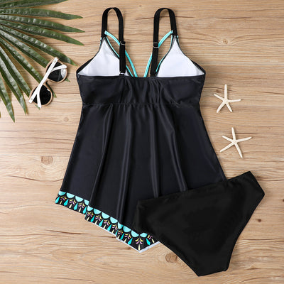 Traje de Baño Bikini con Falda Estampado Leopardo - Image 15