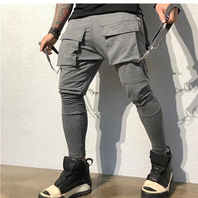 Pantalones de chándal Hip Hop con bolsillos grandes - Image 8
