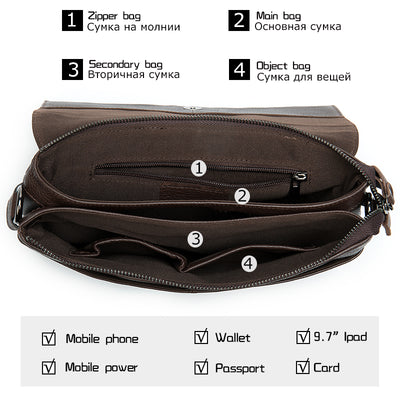 Bolso de Cuero para Negocios - Elegancia Profesional para Hombres - Image 4