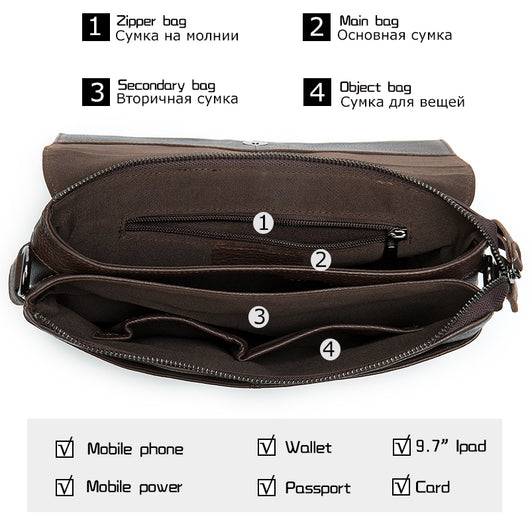 Bolso de Cuero para Negocios - Elegancia Profesional para Hombres - Image 4