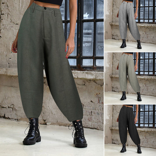 Pantalones Harem Casuales Otoño para Mujer - Corte Holgado y Cómodo