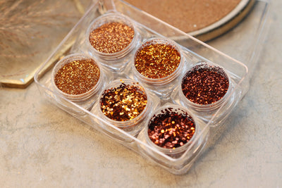 Set de Polvos para Uñas con Brillo Láser y Efecto Degradado