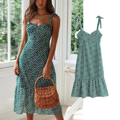 Vestido Camisero de Gasa Floral