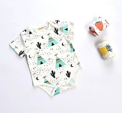 Jumpsuit Estampado de Frutas Tipi - Manga Corta