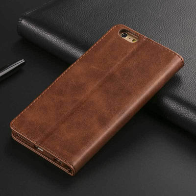 Billetera Retro de Cuero Legítimo con Soporte para Teléfono - Image 4