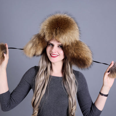 Gorro de Piel de Zorro para Mujer - Image 3
