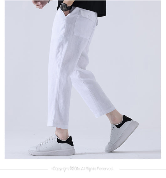 Pantalones Anchos Casuales Estilo Asiático para Hombre - Image 13