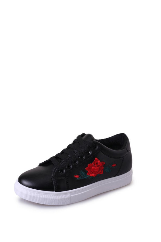 Zapatillas Blancas con Bordado de Rosas para Niña - Image 3
