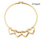 piercing curved peach heart bracelet Gold 4 heart
