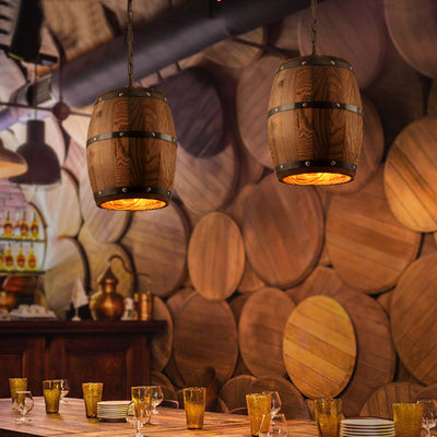 Lámparas de Techo Rústicas de Barril de Vino - Diseño Artesanal Único - Image 4