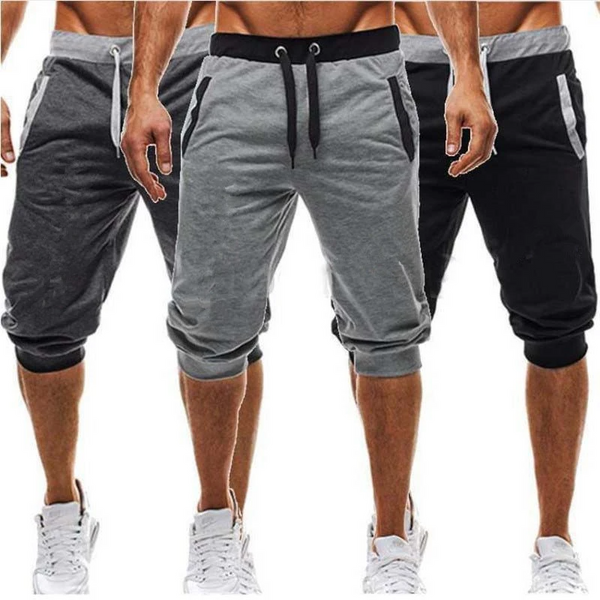 Pantalones Cortos Deportivos Ajustados para Hombre con Combinación de Colores
