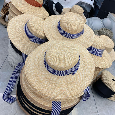 Sombrero Playero Azul con Tiras Ajustables para Verano - Image 12
