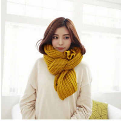 Bufanda Térmica Unisex de Color Sólido - Abrigo Grueso y Cálido - Image 23
