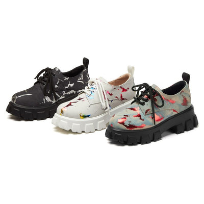 Zapatos Casuales Tipo Plataforma con Cuña y Punta Redonda en Camuflaje - Image 10