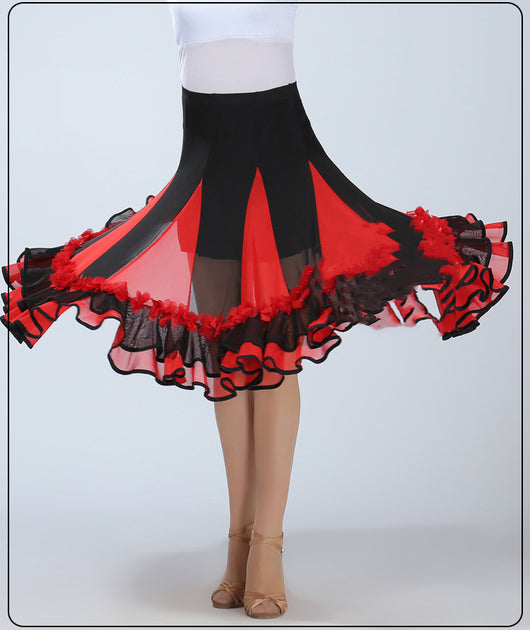 Falda de Práctica Latina Mesh Largo Swing - Rendimiento Premium - Image 12