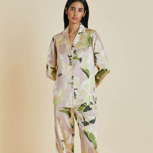 Conjunto de Pijamas de Seda para Mujer