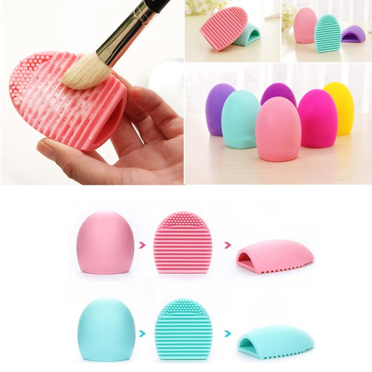 Huevo de Silicona para Limpiar Brochas de Maquillaje