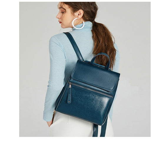 Mochila Vintage de Cuero Encerado para Mujer - Image 10