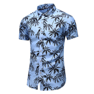 Camisa Estampada Slim Fit de Manga Corta para Hombre - Image 3