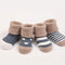 Conjunto de Calcetines Cálidos para Bebé Recién Nacido - Algodón Suave a Rayas 0-3 Años