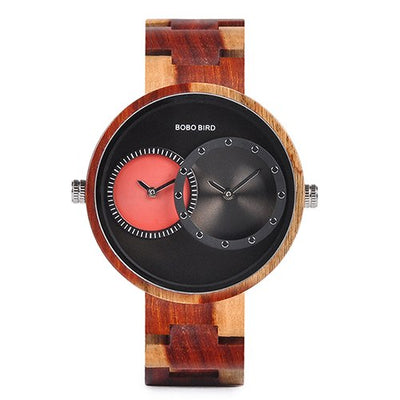 Reloj de Madera BOBO BIRD para Hombre - Doble Zona Horaria - Image 12