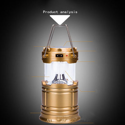 Linterna de Camping Solar Telescópica Multifuncional para Tienda de Campaña - Image 9