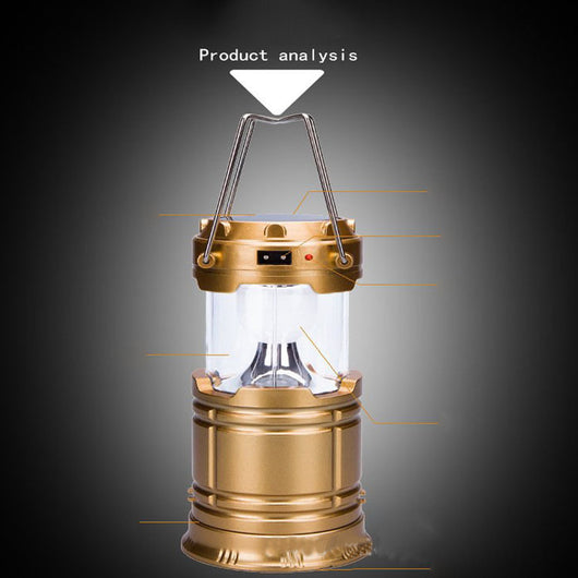 Linterna de Camping Solar Telescópica Multifuncional para Tienda de Campaña - Image 9