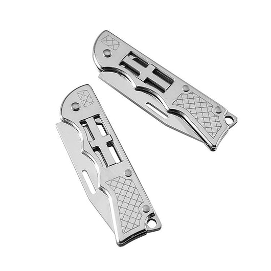 Cuchillo Plegable de Acero Inoxidable con Espejo y Luz LED para Camping - Image 5