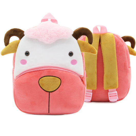 Plush gray and navy blue elephant backpack for toddlers, featuring a front zipper pocket, brown ears, and adjustable straps. - Image 28