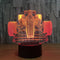 Lámpara LED 3D Táctil Multicolor con Carga USB - Luz Ambiental Decorativa