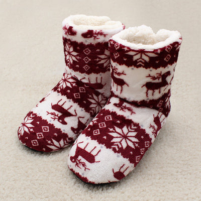 Botas de Interior Terciopelo Coral con Estampado - Image 11