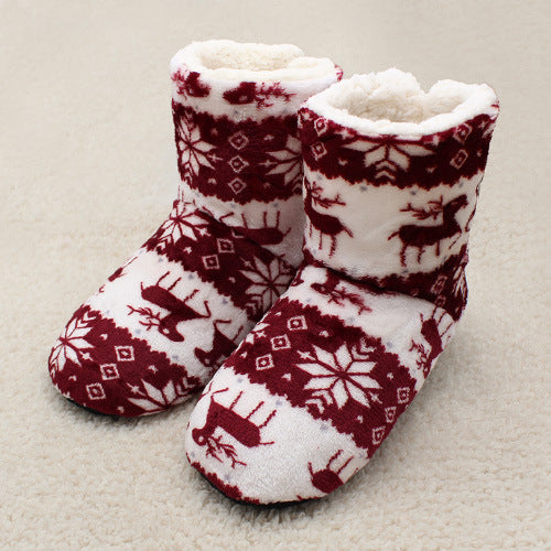 Botas de Interior Terciopelo Coral con Estampado - Image 11