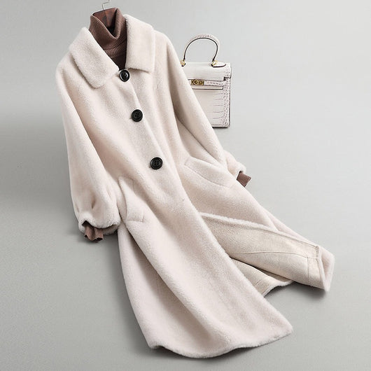 Abrigo de Lana Suelta para Mujer - Diseño Moderno y Confortable - Image 19
